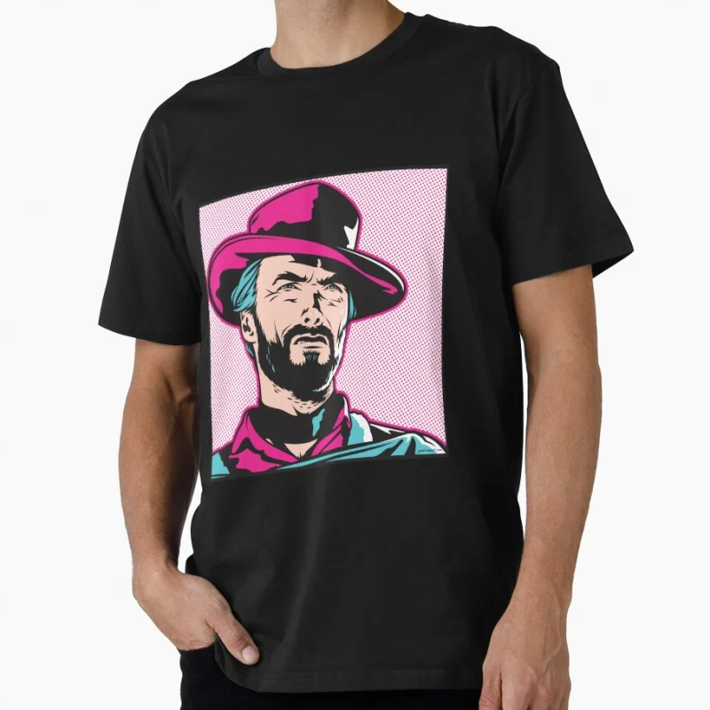 

Clint Eastwood 80s Vintage movie A Fistful Of Dollars gift T shirt for men Large size Tops S-6XL 100% cotton printed Clothes