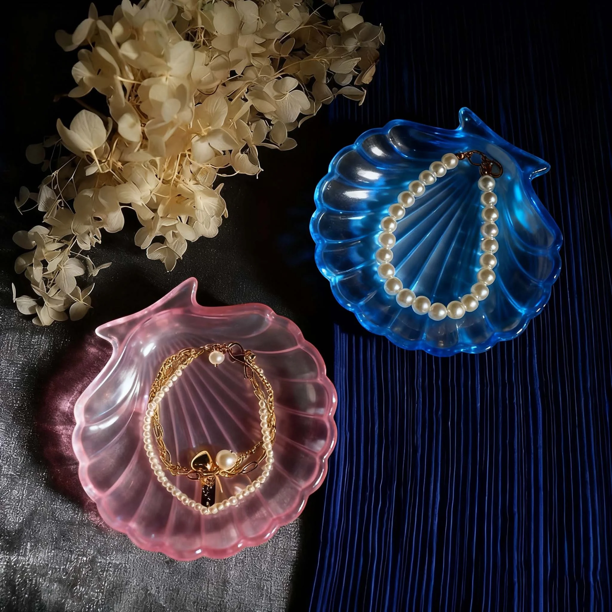 1 piece of silicone shell resin mold, DIY handicraft jewelry storage box, soap dish shell, storage plate home decoration view 5