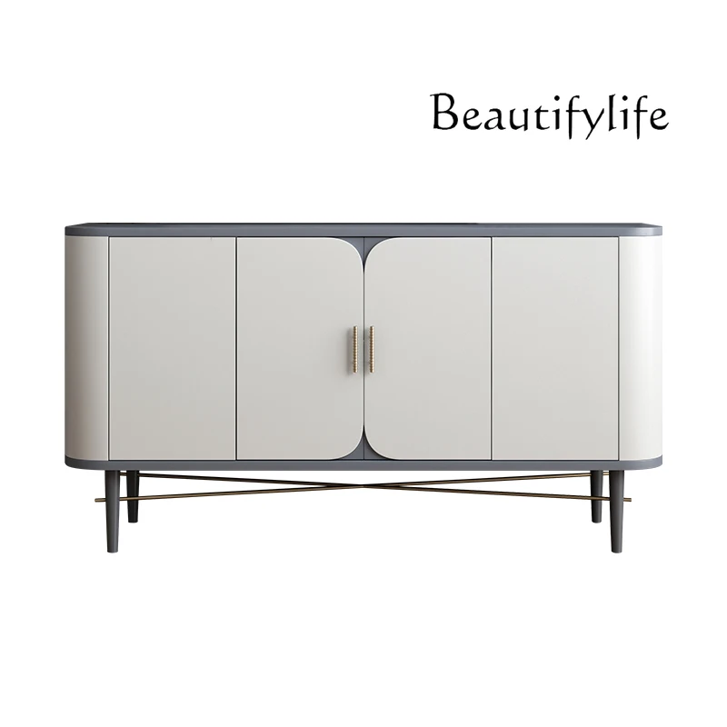

Nordic cream style paint dining side cabinet personalized creative simple entrance cabinet