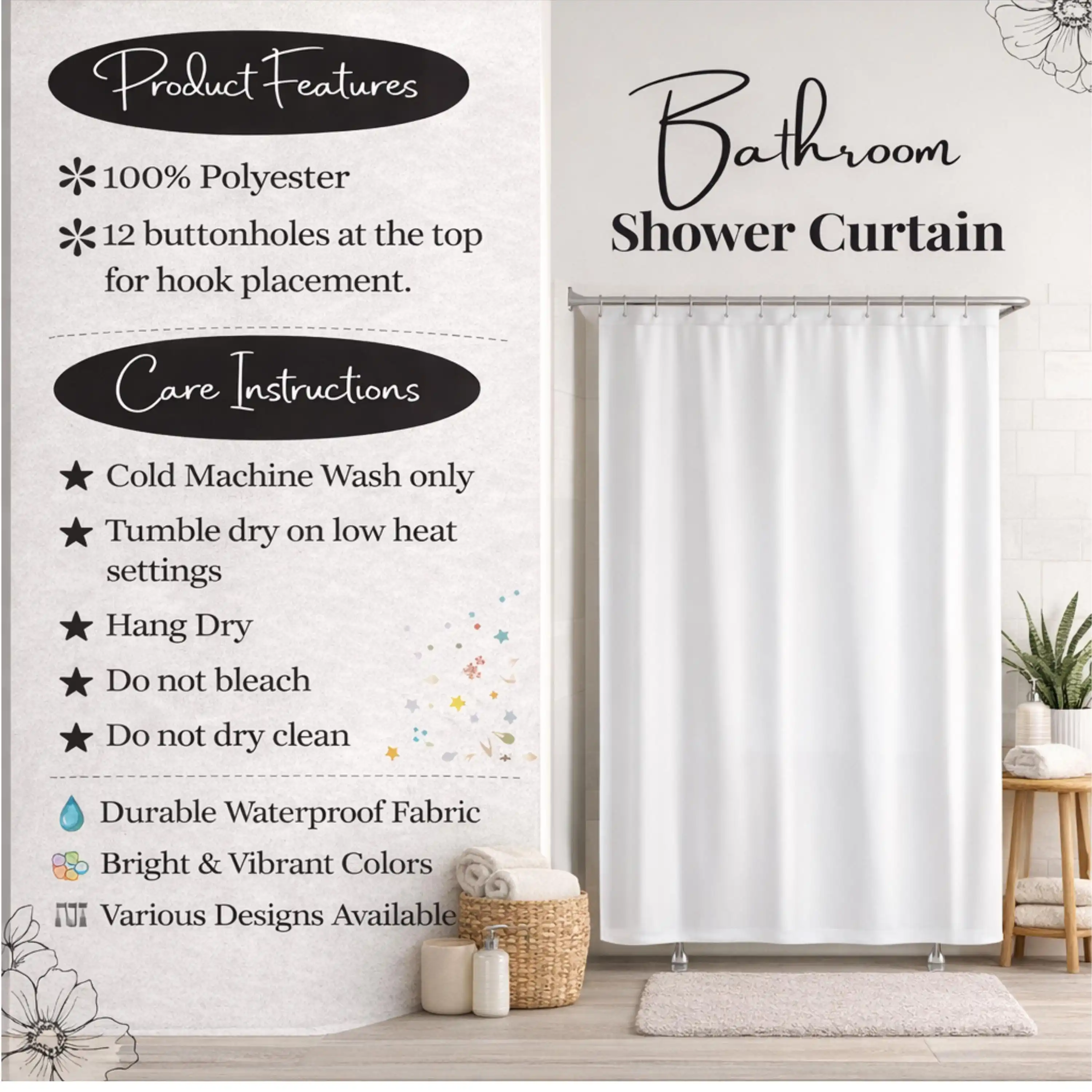 Ethereal Mermaid Skeleton Underwater Scene Shower Curtain Bathroom Decor Gothic Fantasy Art