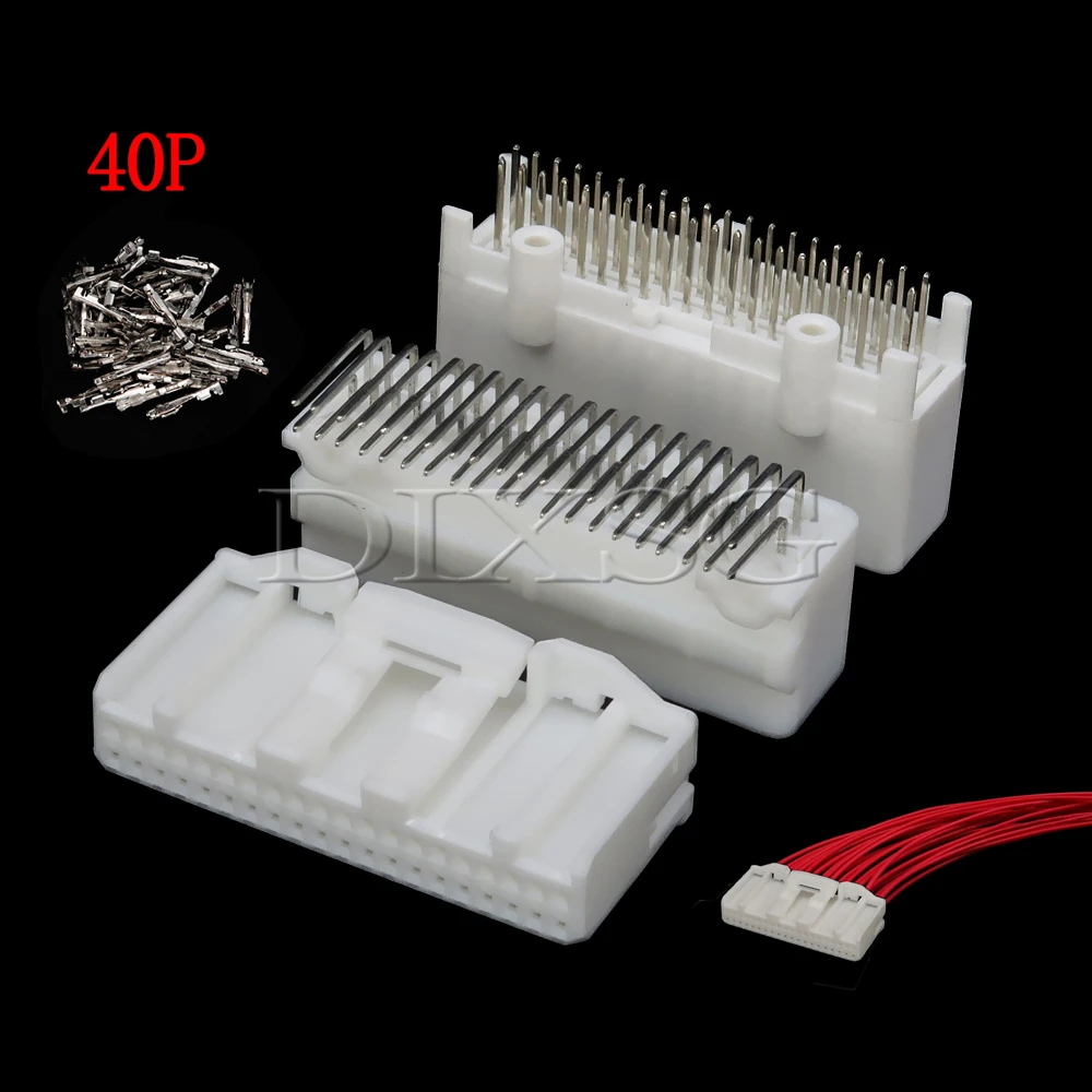 1 Set 40 Pin 1674312-1 1318389-1 6098-5585 Car Car Instrument Navigation Straight Bent PCB Connector for Toyota Auto Wire Plug