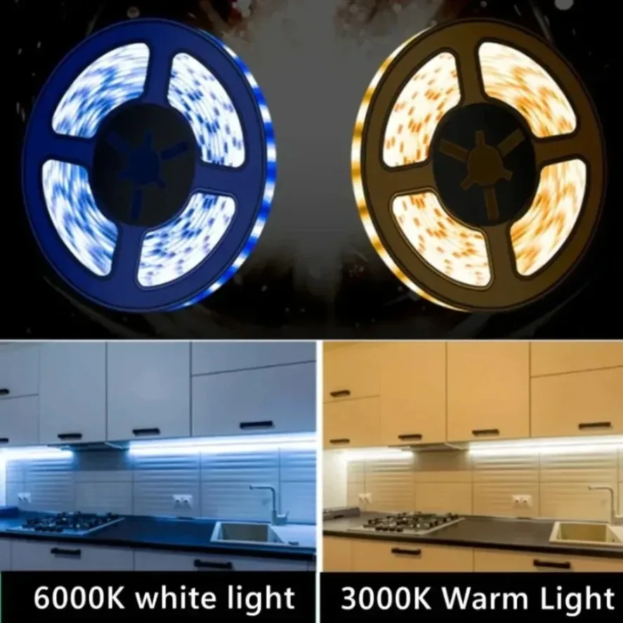 DC5V USB SMD2835 Motion Sensor LED Strip Dimming Flexible Tape with Adhesive Back for TV Backlight Staircase Home Decor Lighting