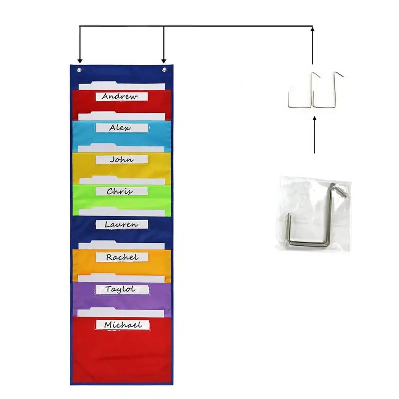 Wall Mounted File Organizer Wall File Holder And Desk Organizer Heavy Duty Storage Pocket Bag For File Folders Assignments Files