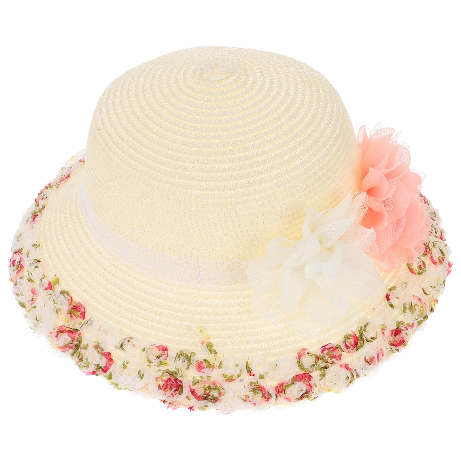 

Beautiful Women's Straw Floppy Sunhat Wide Brim Breathable Sweatband Protective Beach Vacation Straw Hat