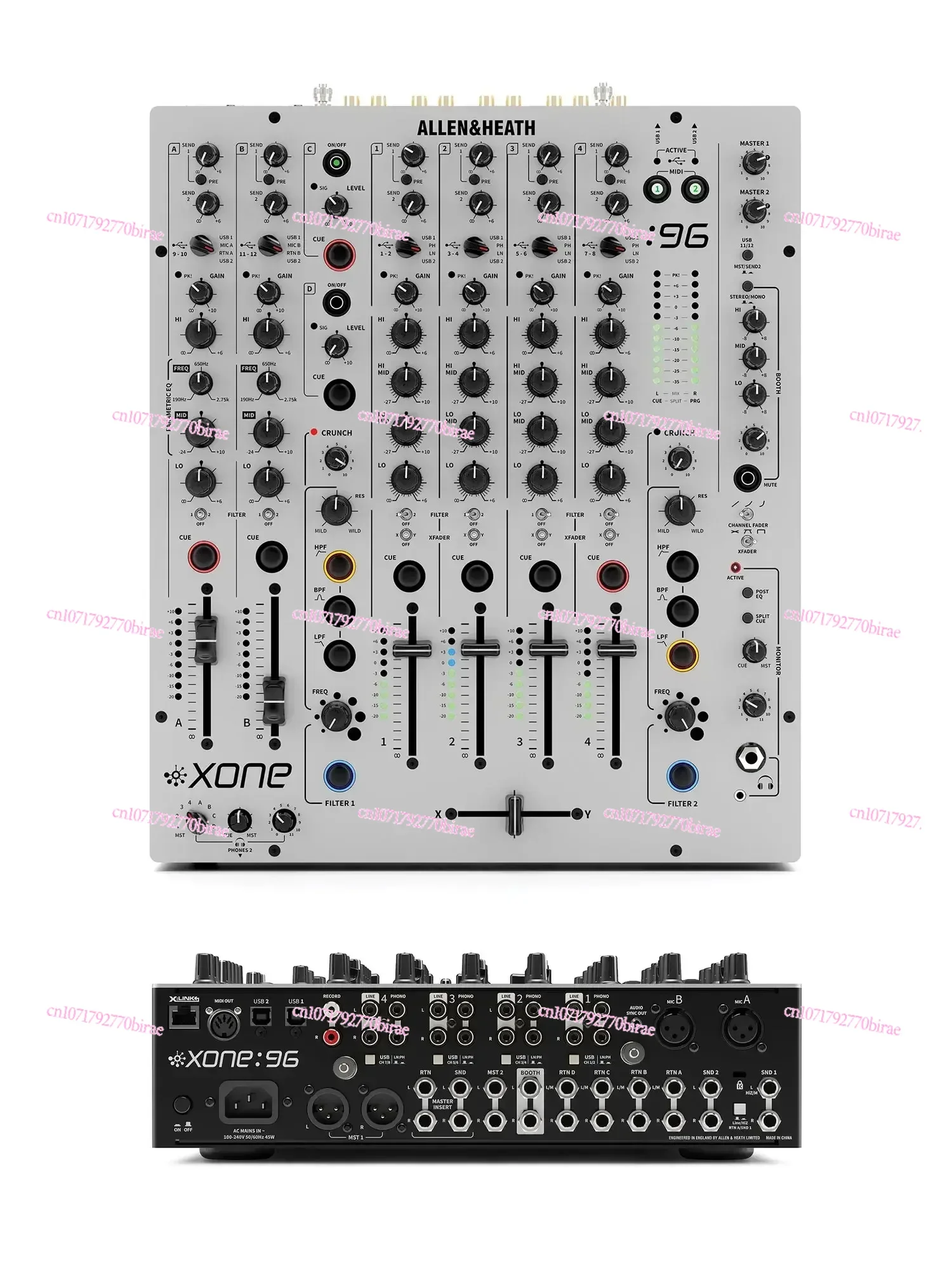 Allen Heath XONE 96/92 A & H 4 Channel Professional DJ Simulation Mixer 4 Segment EQ Allen