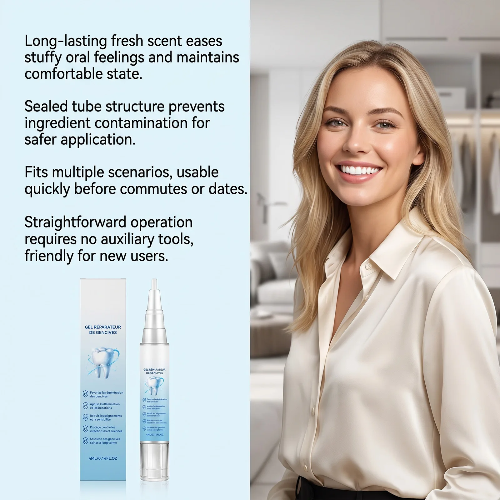 Gum Repair Gel Relieve Dental Sore Gums Allergy Alleviates Inflammation Reduce Bleeding Cleaning Stain Non-irritating Care Serum