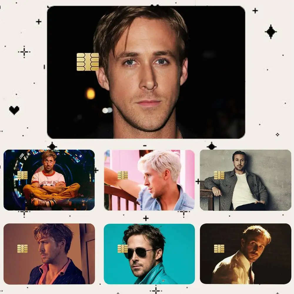 

R-Ryan gosling HD Waterproof Card Skins Protective Stickers for Credit Bank Game Cards