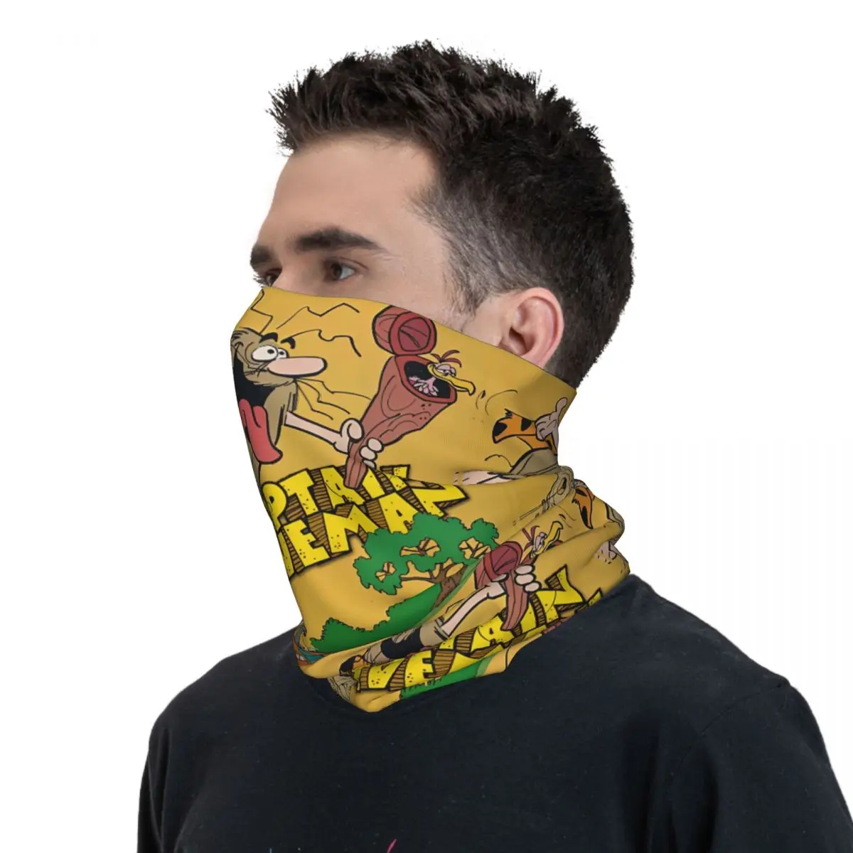 Cave Man Anime diadema cuello ciclismo tubo bufanda Bandana polaina todas las estaciones Unisex