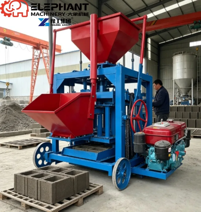 High Efficiency Hydraulic Brick Making Machine, Automatic PLC System For Concrete Hollow Paving Block Production