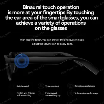 Ola Esporte 全新智慧眼鏡藍牙通話太陽眼鏡多功能防藍光太陽眼鏡無線耳機男女款 10 最佳銷售 智慧眼鏡視訊通話 - №9