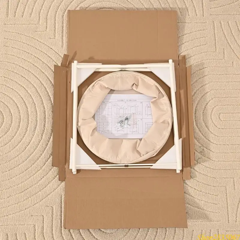 

Круглый боковой столик со съемным мягким хранилищем, современная стальная прикроватная мебель 831F