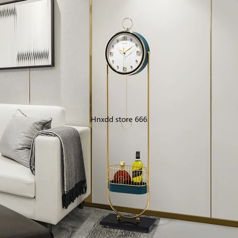 Living room pendulum clock vertical villa creative clock silent quartz clock