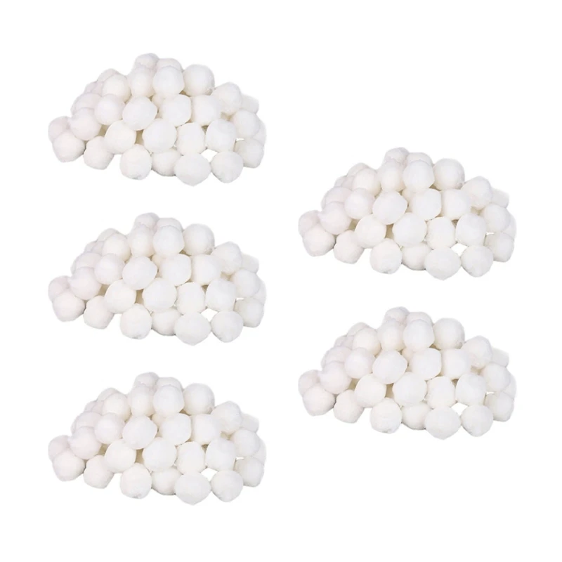 5X Swimming Pools Filter Balls Portable Wet Dry Cotton Canister Clean Fish Tank Filter Material Water Purification Fiber 200g