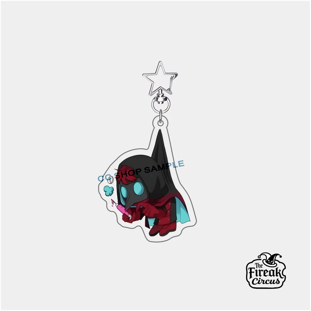 The Freak Circus Acrylic Stand Keychain Anime Game Character Pierrot Harlequin Cosplay Plate Bag Pendant Dark Fans Gift Charms