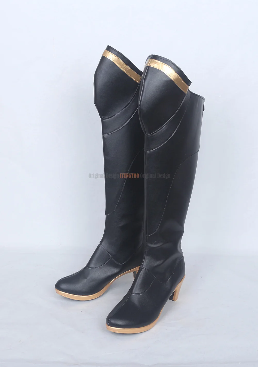 Botas para cosplay ow misturadoras e pretas, para qualquer tamanho, feito sob encomenda, para sola do calcanhar