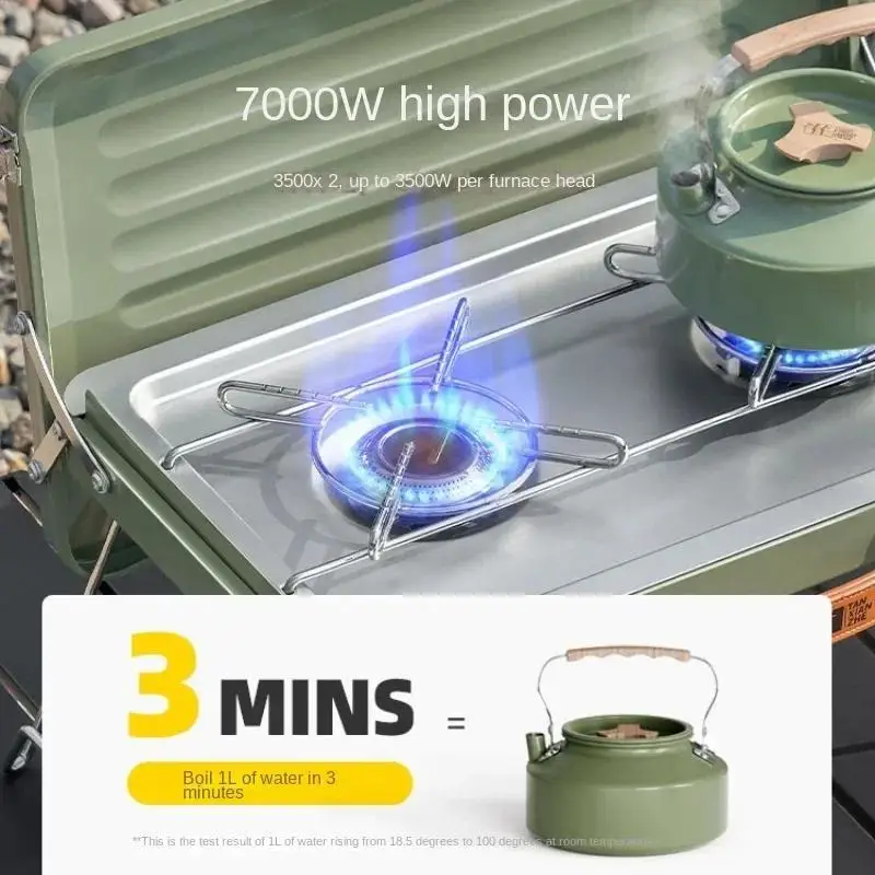 

Portable Camping Stove Cassette Mini Burner Lighter Tourist Gas Stove Double Ended Flame Barbecue Folding Outdoor Gadgets