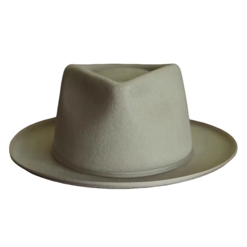 Handmade Bowler Hat, Box Packing British Retro Camel/Black Colored Gentleman Jazz Cap Spring Fashion Biker Men Women Wool Cap
