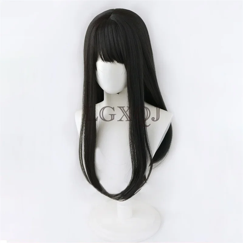 High Quality Anime Chainsaw Man Asa Mitaka Asa Cosplay Wig Women Black Cosplay Anime Wigs Heat Resistant Hair In Stock + Wig Cap