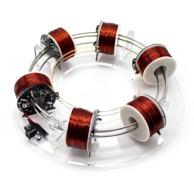 DIY Electromagnetic Cyclotron DIY Six Coils Circular Accelerator Scientific Experiment Equipment Physics Teaching Aids Model