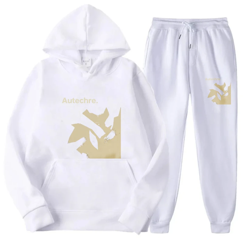 طقم هوديي من الذهب الأبيض مطبوع عليه دولفين ملابس رياضية كاجوال للنساء والرجال أطقم اللياقة البدنية واليوجا والركض #1