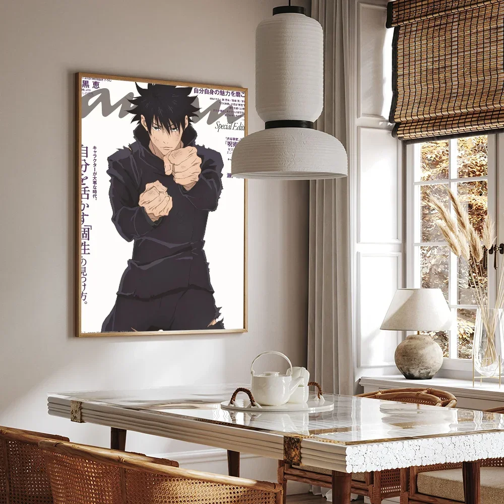 Retro Room Bar Cafe Aesthetic Art Wall Painting Jujutsu Kaisen Fushiguro Megumi Poster Movie Posters  Wall Art Painting Posters