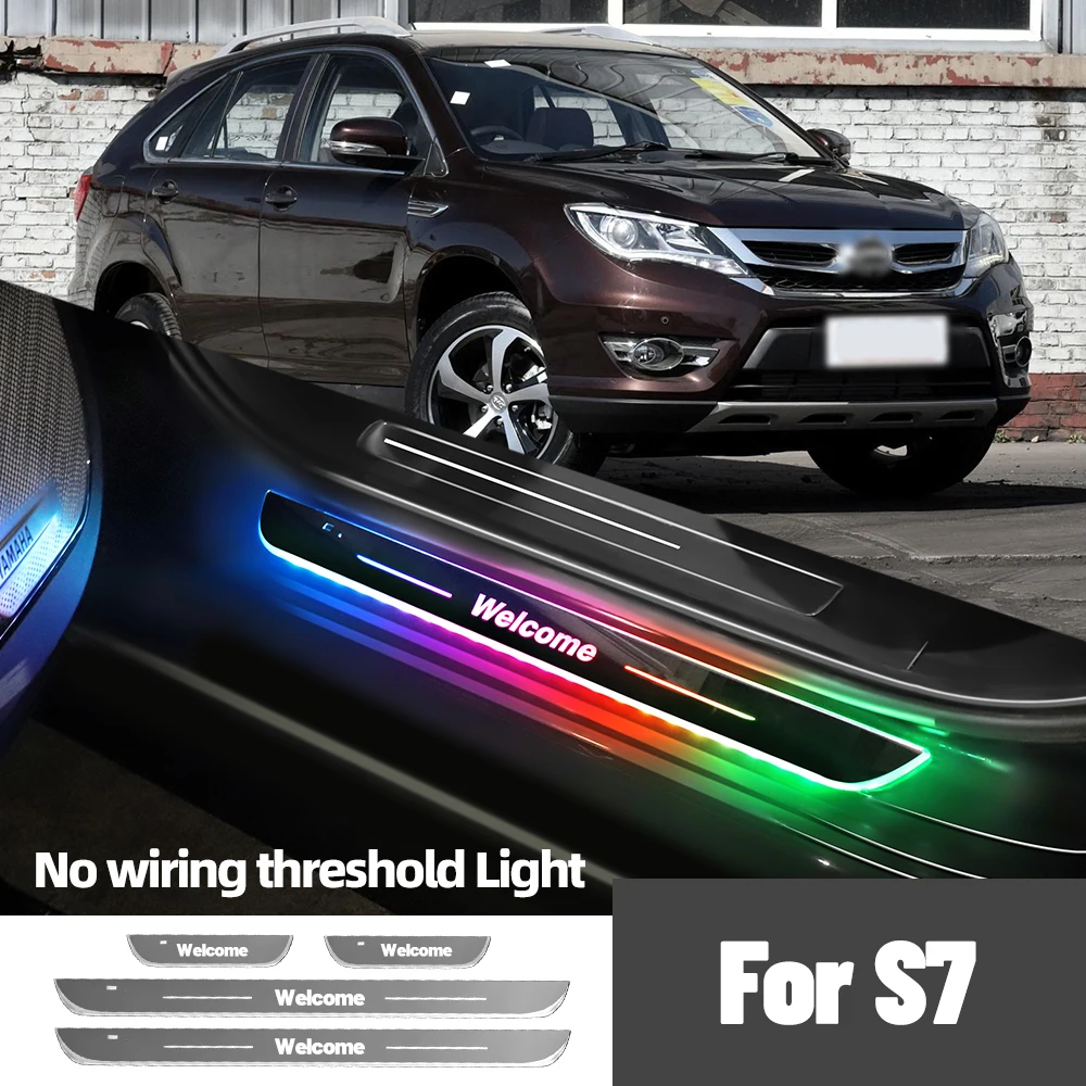 

For BYD S7 2011-2016 2012 2013 2014 2015 Car Door Sill Light Customized Logo LED Welcome Threshold Pedal Lamp Accessories