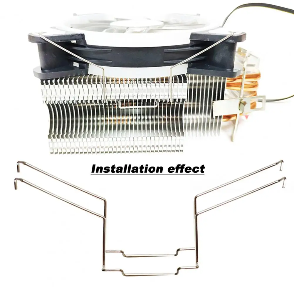 Lightweight Cooling Fan Clip, caixa do computador radiador Fastener, excelentes acessórios, 1 par