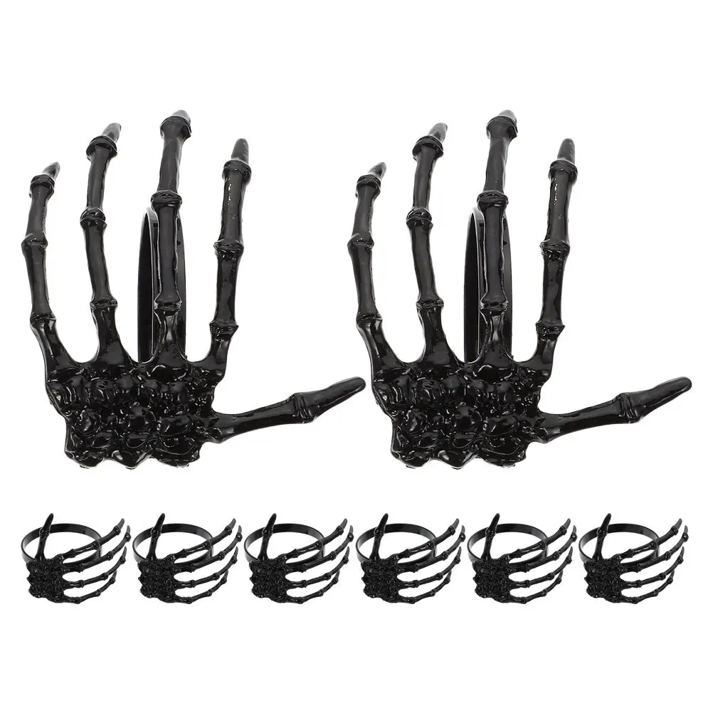 

6Pcs Shaped Napkin Holders Festive Halloween Decor Strong Alloy Fine Craftsmanship Unique Table Accessory