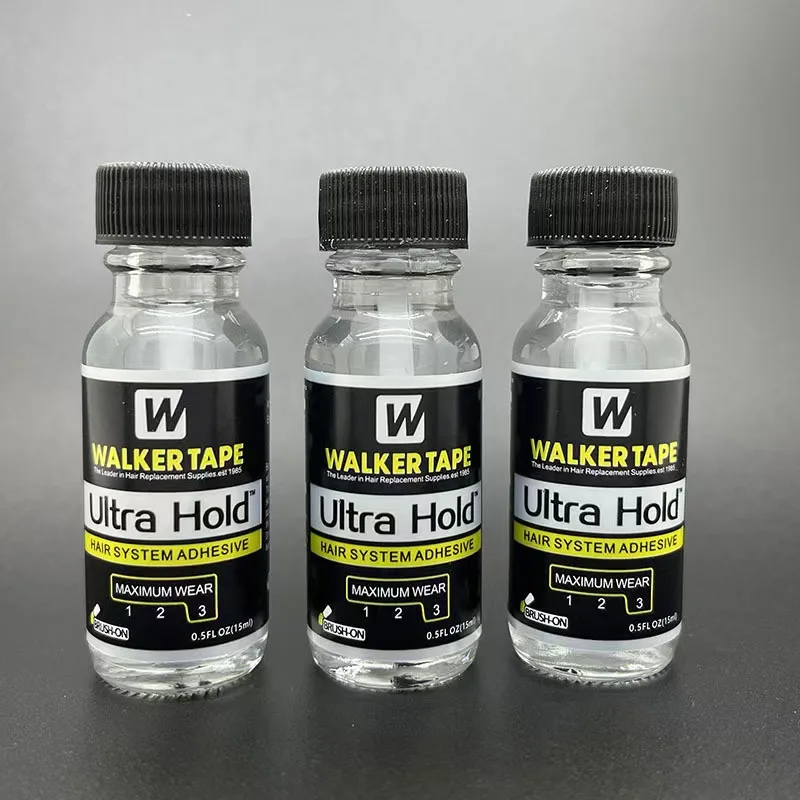 

15 мл клей для кружевного парика - водонепроницаемый, устойчивый к поту клей для сильной фиксации, прозрачная желтая формула, унисекс, склеивание для замены волос