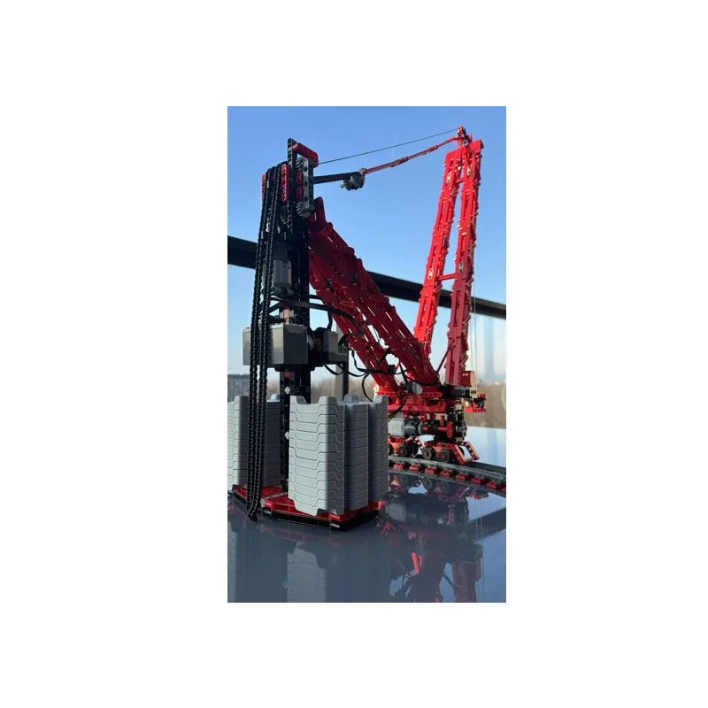 Mini MOC-202983 رافعة صغيرة بنة نموذج 1193 PartsMOC الإبداعية الصبي عيد الميلاد عيد ميلاد بناء الالعاب العملاقة هدية