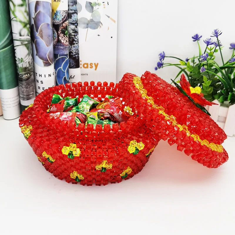 

beaded four-leaf clover, candy box, fruit plate, household exquisite snacks dried fruit storage box, decorative home ornaments