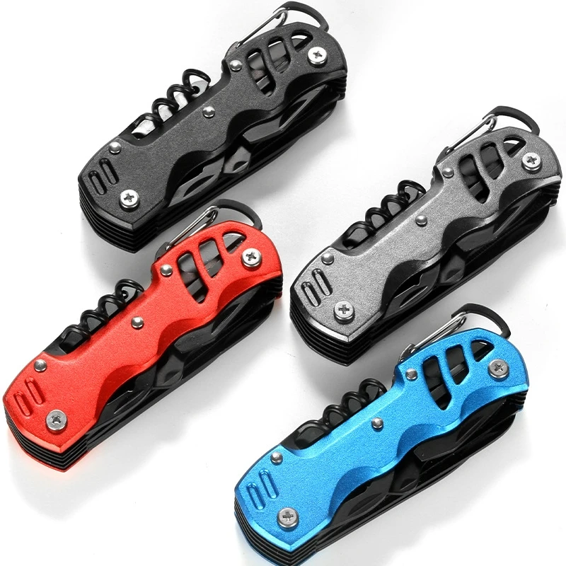 Outdoor Multifunctional Pocket Knife Swiss Army Knife Portable Field Survival Folding Knife Bottle Opener EDC Combination Tool