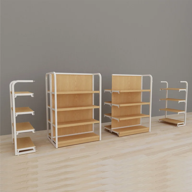 (customized)High-quality and low-priced wooden shelves used in supermarket display racks