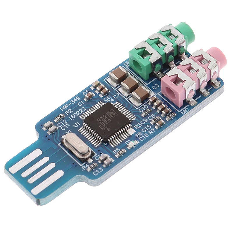 1Pc CM108 USB Drive Free USB Sound Card Laptop Computer External Sound Card Module.