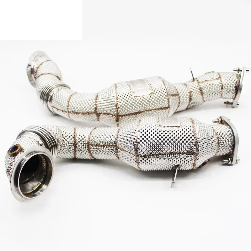 

Section High flow Pipes Exhaust Pipes branch downpipe Exhaust Pipe with For 535I N54 3.0T