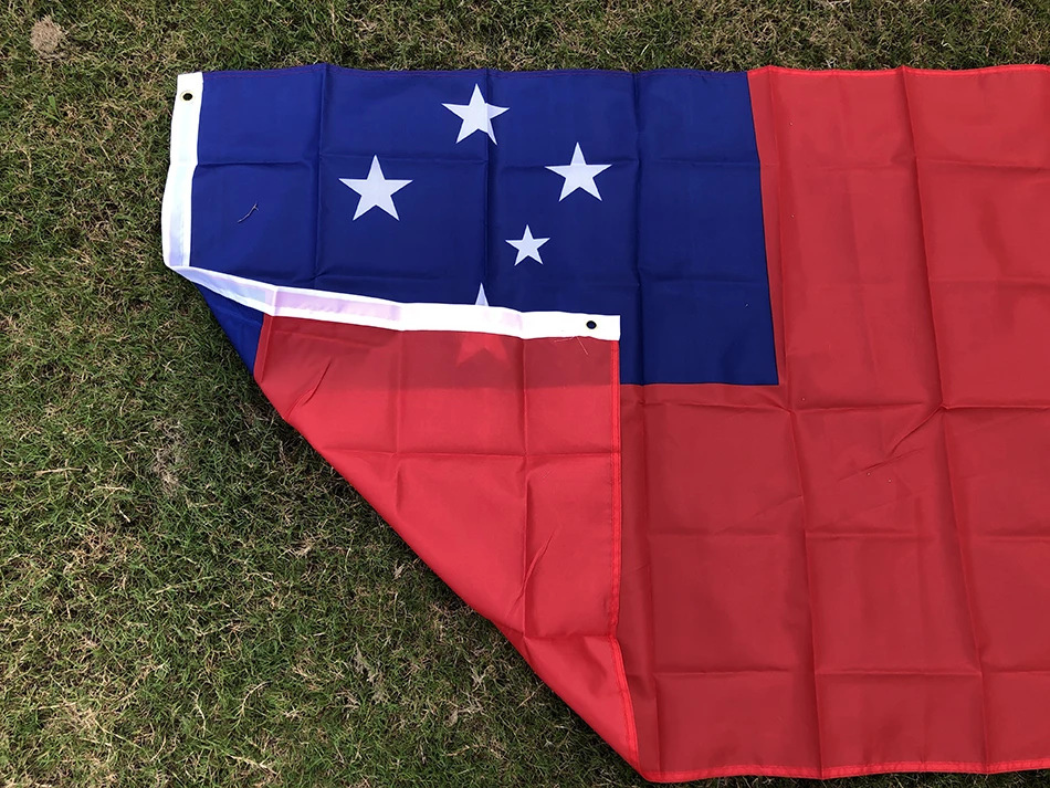 SKY FLAG Samoa flag  90x150cm Double penetration Polyester hanging Samoa WS American Samoan Flag with Brass Grommets for Decor