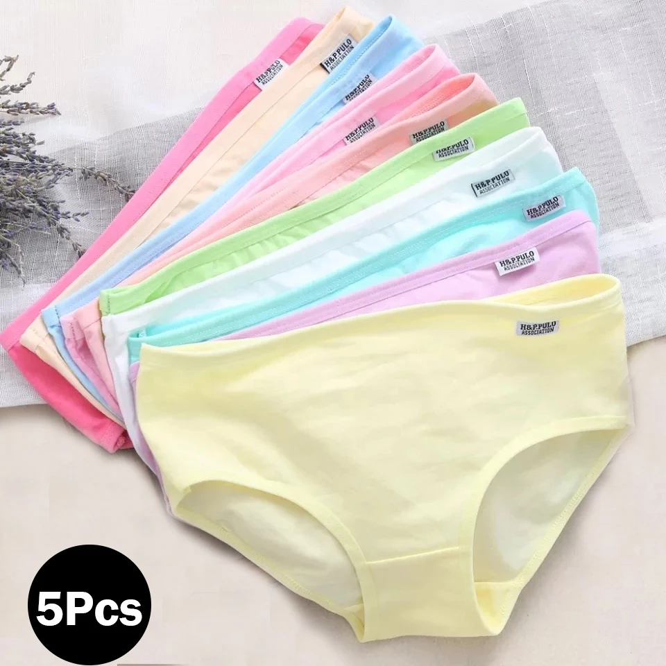 5Pcs/Set Cotton Panties for Women Underwear Plus Size Sexy Lingeries Briefs Girls Ladies Breathable Underpant Panty M-4XL Shorts