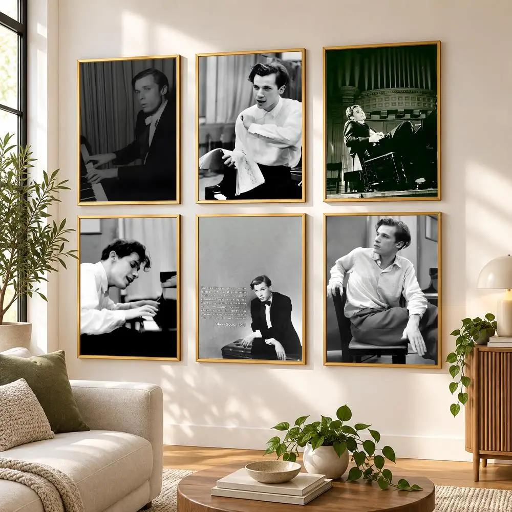 Pianist Glenn Gould Poster HD art sticky wall waterproof home living room bedroom bar aesthetic decoration