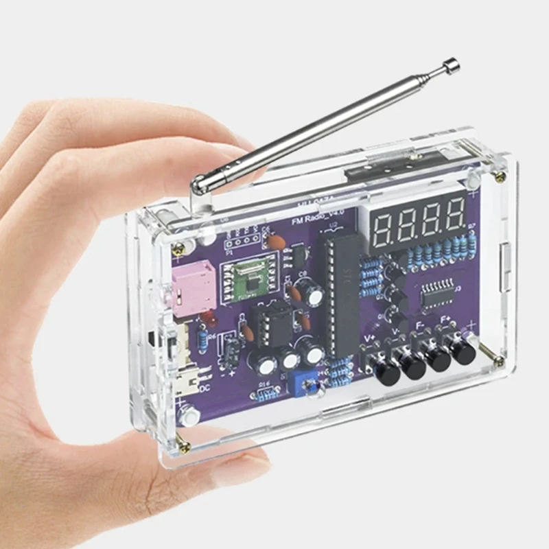 

Электронный комплект FM-радио «сделай сам», регулируемая частота, 87-108 МГц, цифровой дисплей, проект пайки «сделай сам», практика RDA5807S-A21R