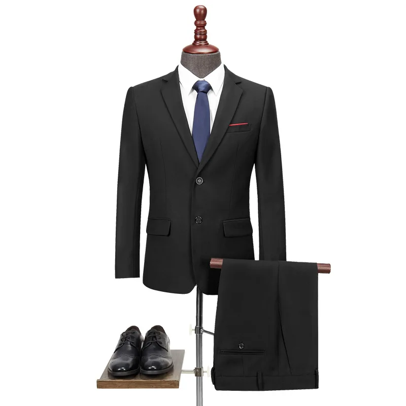 Profissional Formal Groomsmen Suit, Two-Piece Daily Business Set, Tendência, Primavera e Outono, W-13