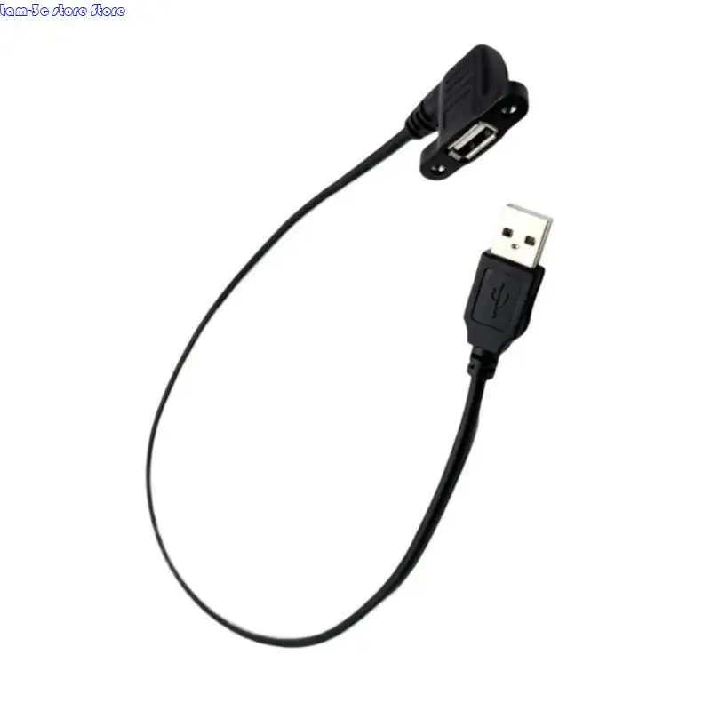 D0UA USB 2.0男性から雌の延長ケーブルコードワイヤーとスクリューパネルマウント28AWG