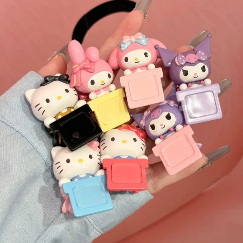 

Sanrio Bow Sweetheart Papa Series Blind Box Kuromi My Melody Desktop Mobile Phone Decorative Ornaments Anime Figure Collection