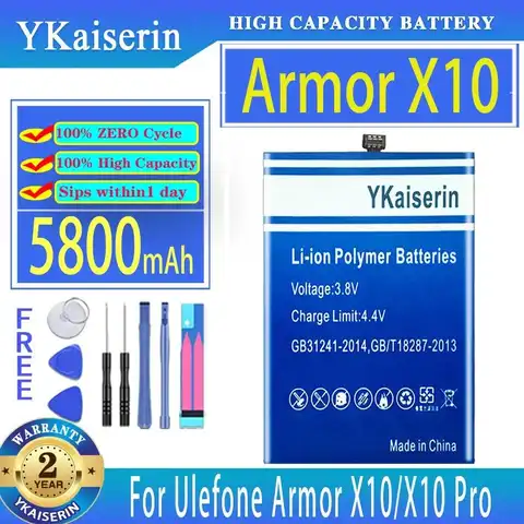 Good Low-Temperature Performance For Ulefone Armor X10 X10 Pro Mobile Phone Battery High Performance 5800mAh 3099