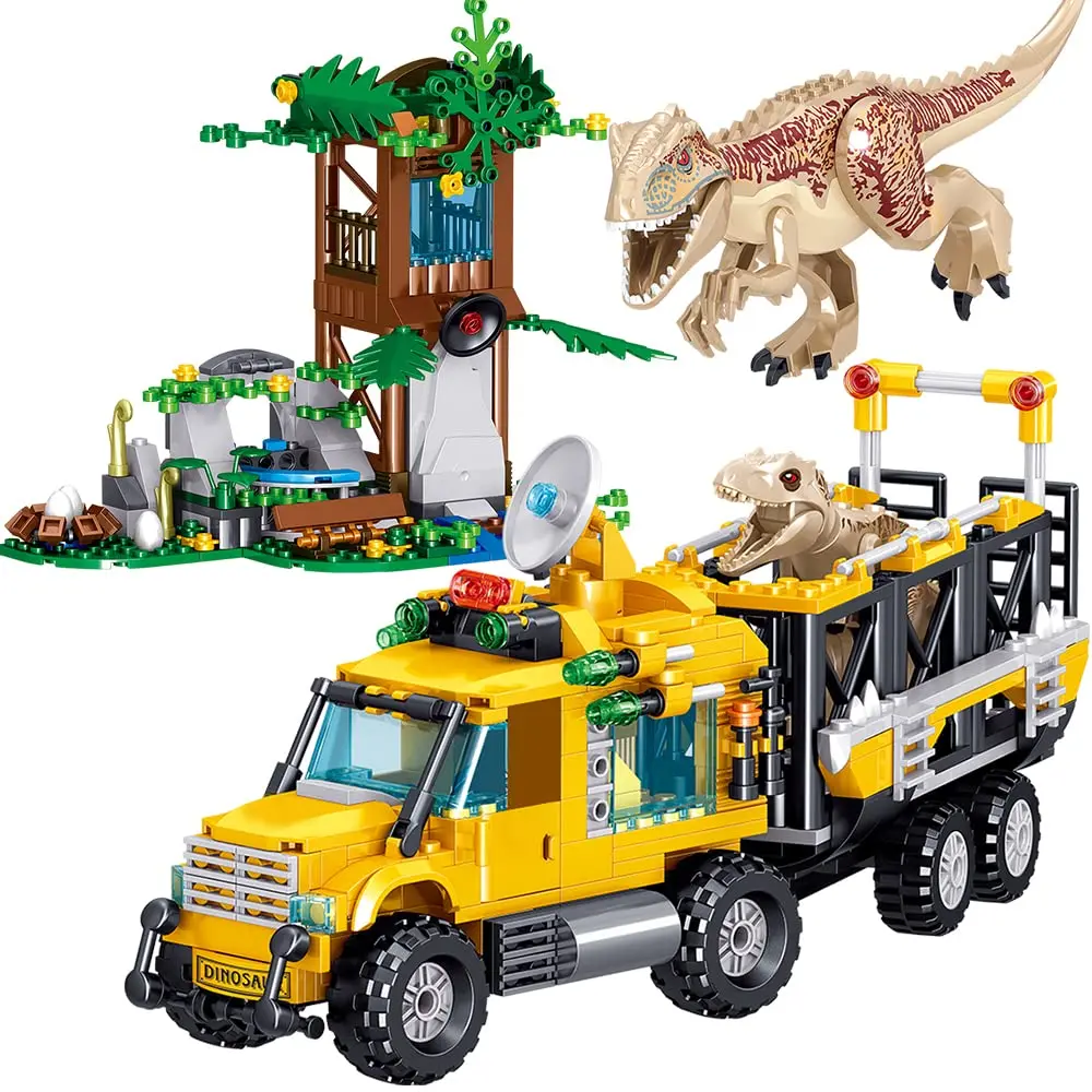 Dinosaurs Building Blocks Set, Dinosaur Toys for Age 8-14 Years,Dinosaur Park World, Birthday Gifts for Boys and Girls (546 Pcs)