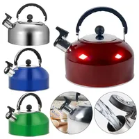 3L Stainless Steel Teapot Stove Gas Water Kettle Whistling Kettle Teapot for Trips Hiking Cooking Teakettle Ergonomic Handle