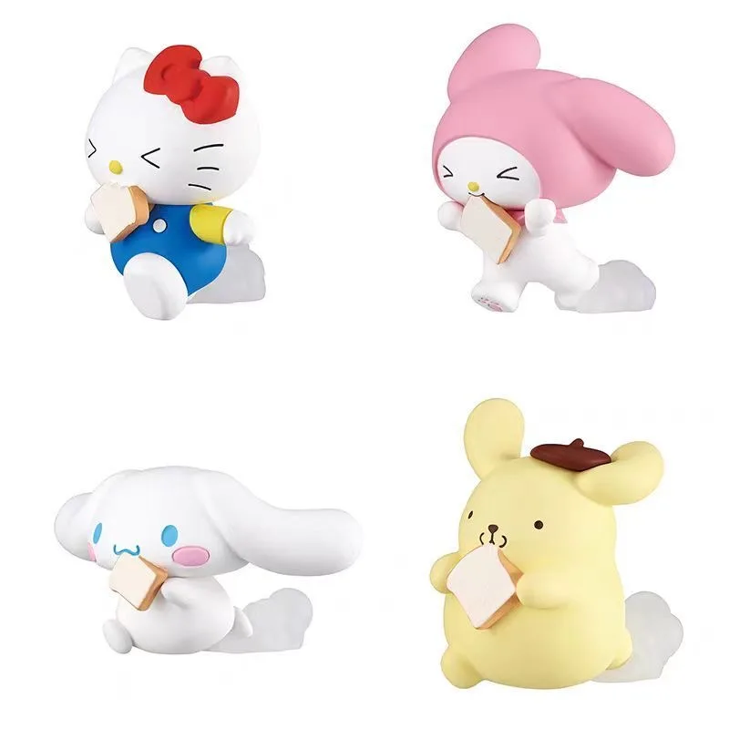 

Аниме фигурка Hello Kitty Cinnamoroll Melody Pom Purin Run кукла модель игрушки слепая коробка игрушки коллекция украшения подарки для детей