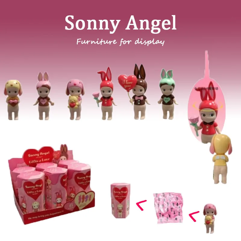 Sonny Angel in Stock Lying Down Hippers Action Figures Cute Mysterious Surprise Toy Anime Model Doll Children Christmas Gifts