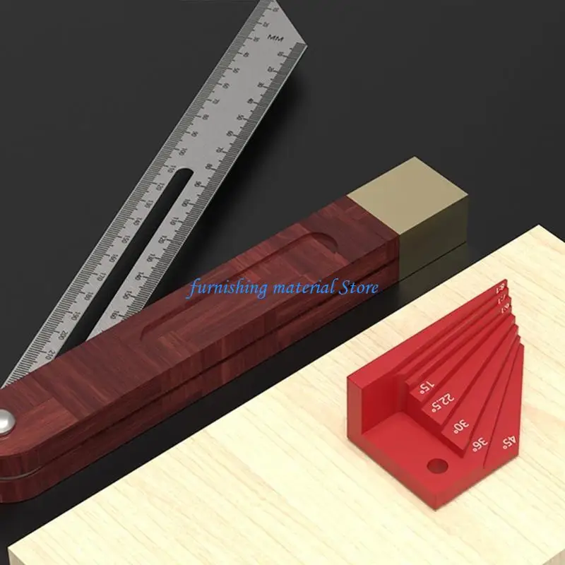 

Y5GD Ruler Measuring Tools Scriber Protractor 8:1 7:1 6:1 15 22.5 30 36 45°