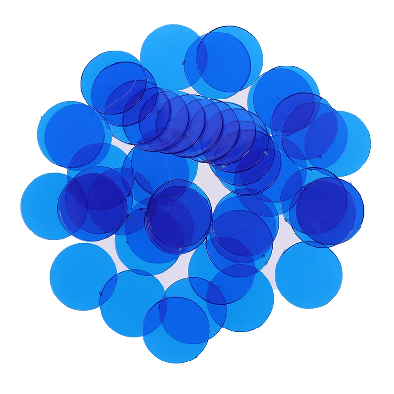 50PCS 15mm Plastic   Casino Bingo Markers Token Family Game Toy, image 13