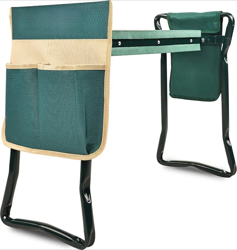 

Portable Garden Kneeler and Seat Heavy Duty Garden Bench with 2 Large Tool Pouches Prevent Knee & Back Pain Folding Sturdy Garde